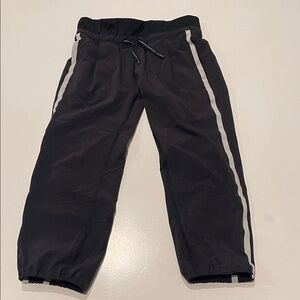 Ivivva by Lululemon Black Joggers with White Stripes